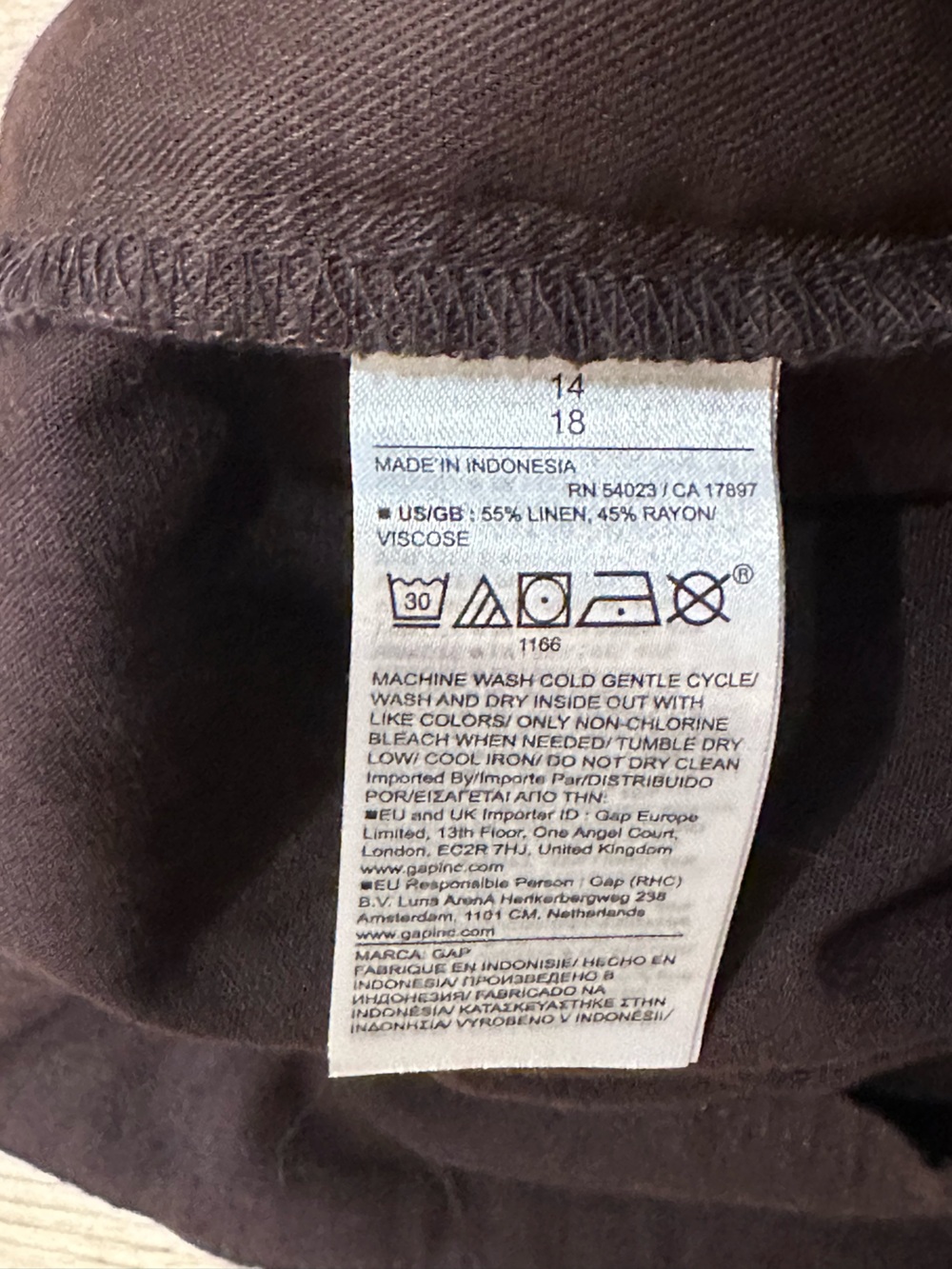 NWT Women’s Gap Linen Blend Relaxed Straight Ankle Pants - Picture 7 of 8